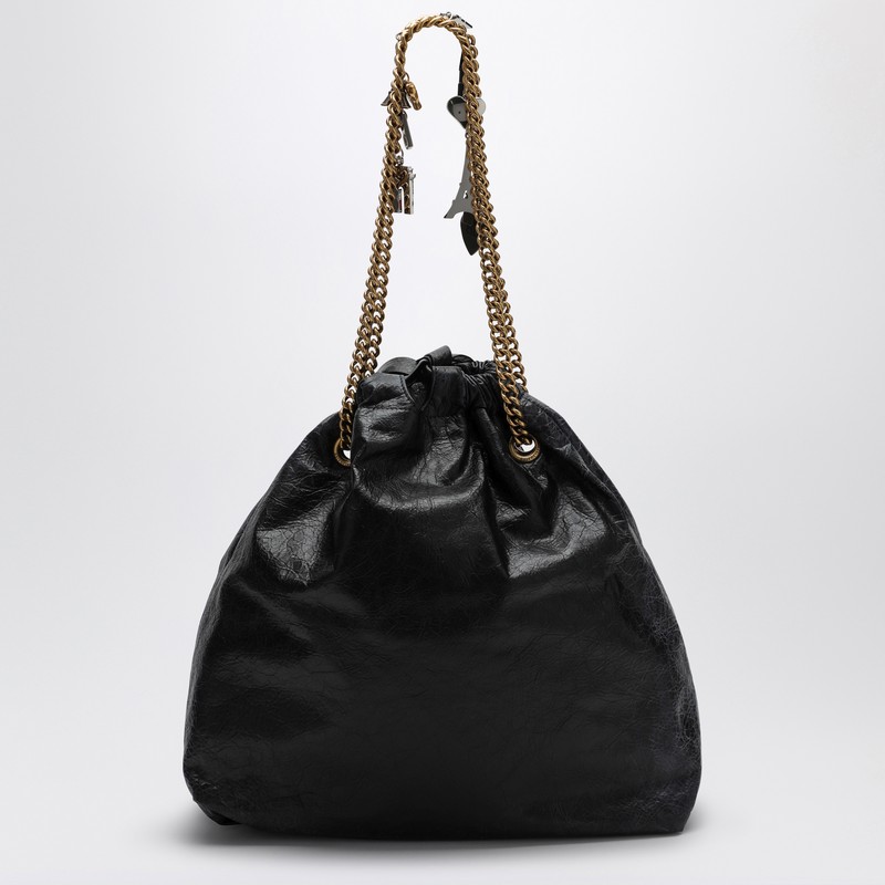 トートバッグ BALENCIAGA CRUSH MEDIA BLACK LEATHER TOTE BAG Balenciaga Crush Media Black Leather Tote Bag Women | ModeSens