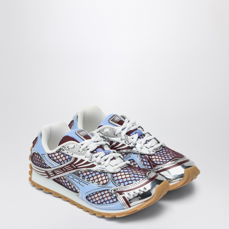 Bottega Veneta Orbit Metallic Net Runner Sneakers In Blue