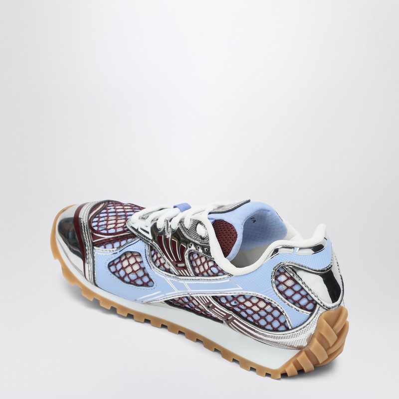 Bottega Veneta Orbit Metallic Net Runner Sneakers In Blue