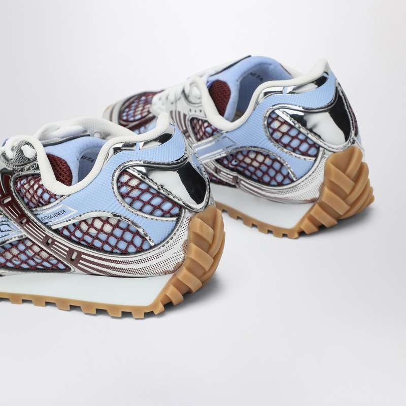 Bottega Veneta Orbit Metallic Net Runner Sneakers In Blue