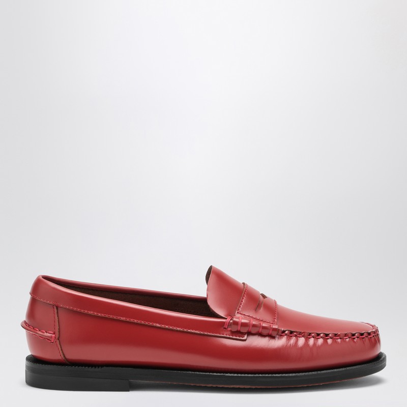 Sebago Classic Dan Pigment Leather Loafers In Red