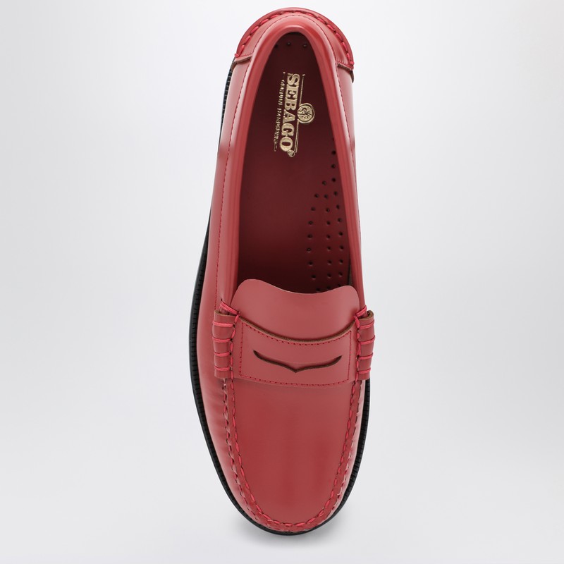 Sebago Classic Dan Pigment Leather Loafers In Red