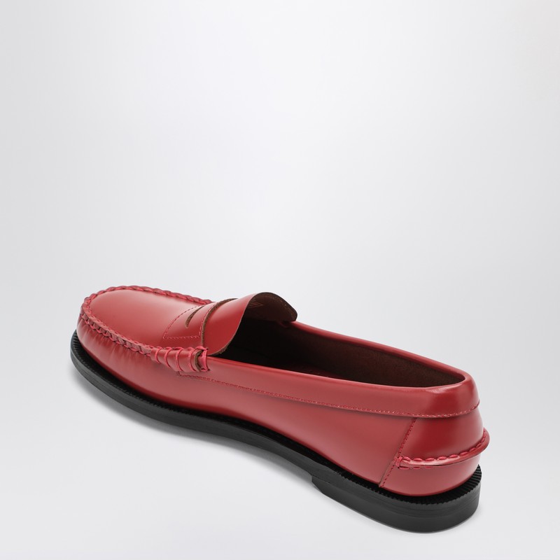 Sebago Classic Dan Pigment Leather Loafers In Red