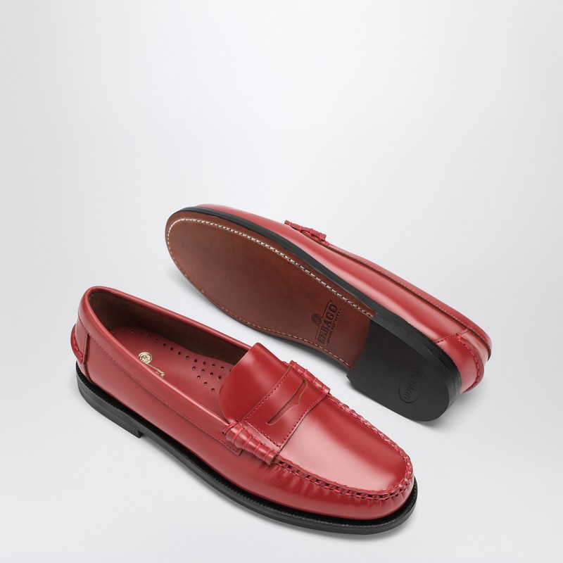 Sebago Classic Dan Pigment Leather Loafers In Red