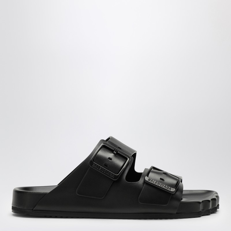 Black leather Sunday sandal