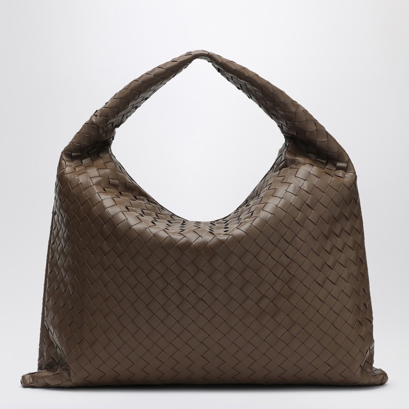 Bottega Veneta Hop Shoulder Bag Large Brown In Purple