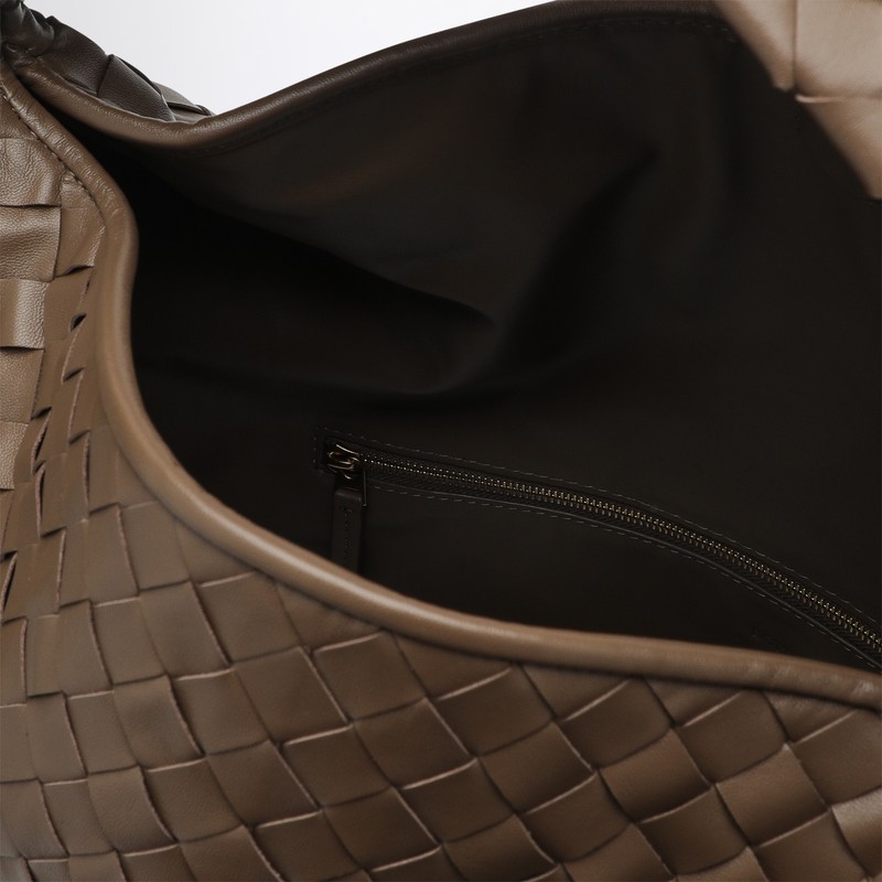 Bottega Veneta Hop Shoulder Bag Large Brown In Purple