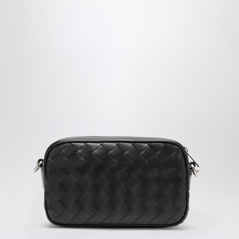 Bottega Veneta Leather Camera Mini Shoulder Bag In Black