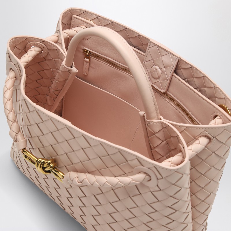 Bottega Veneta Small East-west Andiamo Bag In Pink
