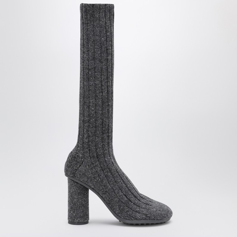 Atomic anthracite grey sock effect boot in wool blend