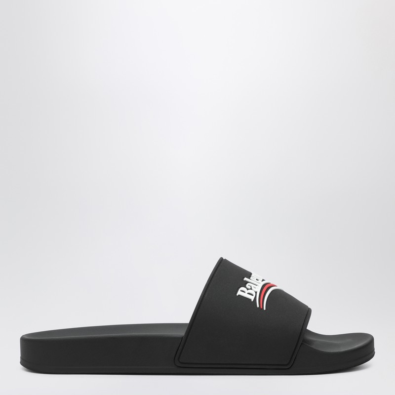 Pool Slide rubber sandals in black