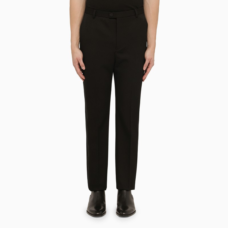 black wool trousers