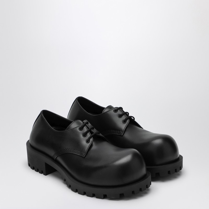 【BALENCIAGA】Hummer Derby Shoes Black Balenciaga Black calfskin Hummer derby - Dress Shoes