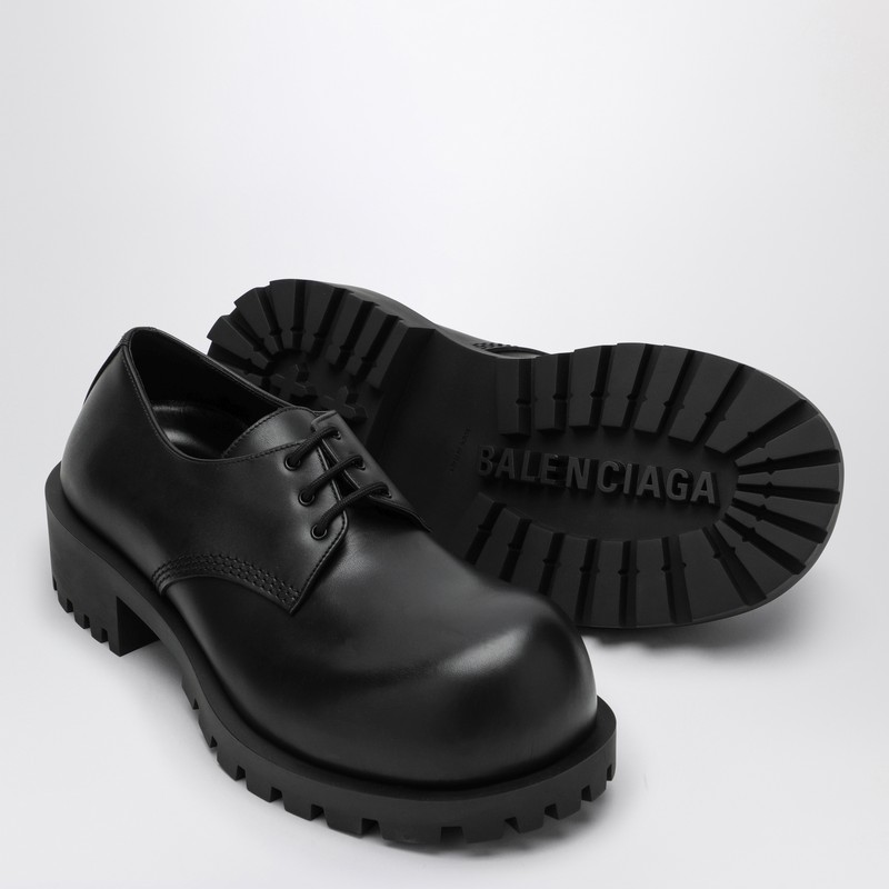 Balenciaga Black calfskin Hummer derby - Dress Shoes