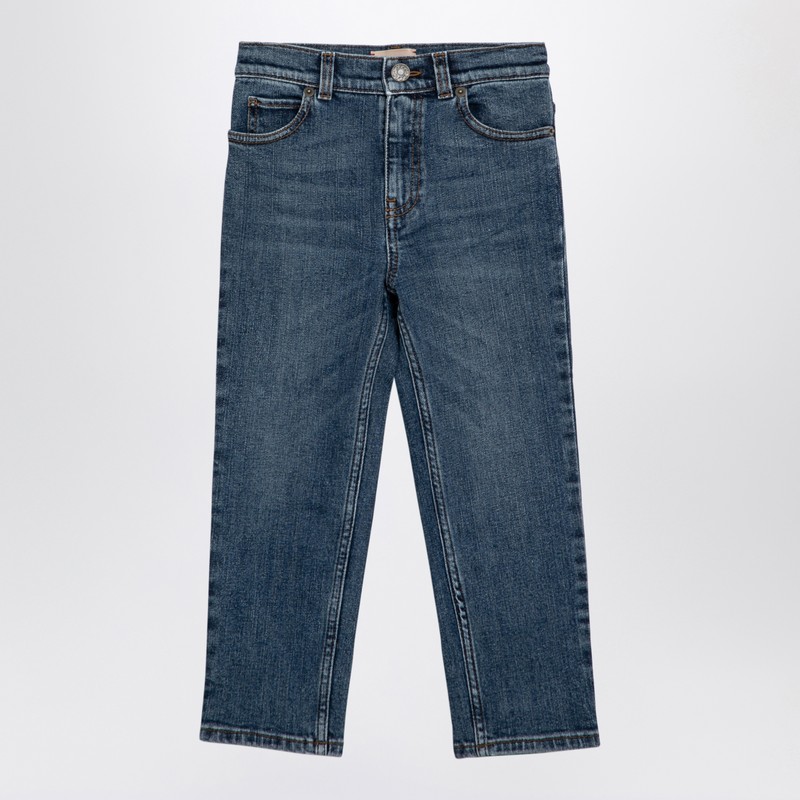 Blue denim jeans
