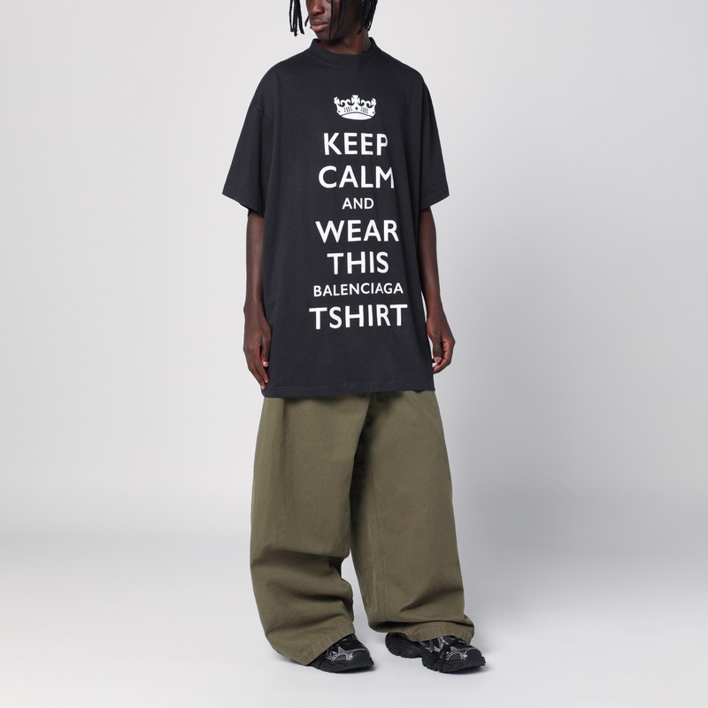 BALENCIAGA Keep Calm Tシャツ オーバーサイズ 0400022070139_BLACKFADED?wid=