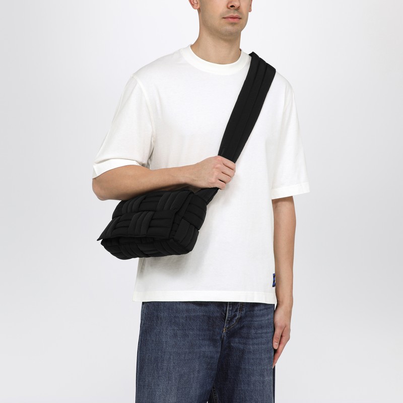 Bottega Veneta Black Padded Tech Cassette Bag In Black