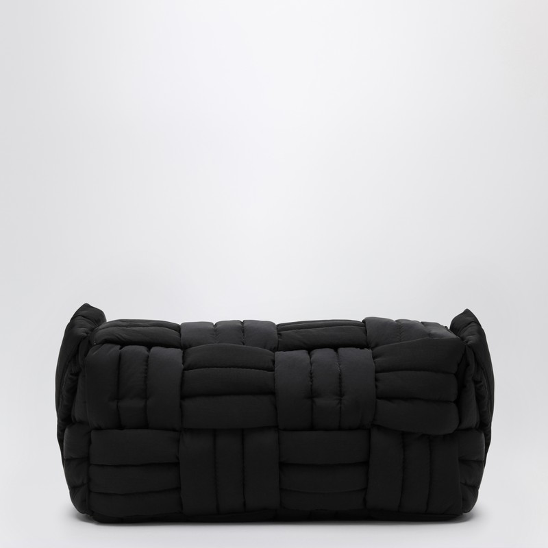 Bottega Veneta Black Padded Tech Cassette Bag In Black