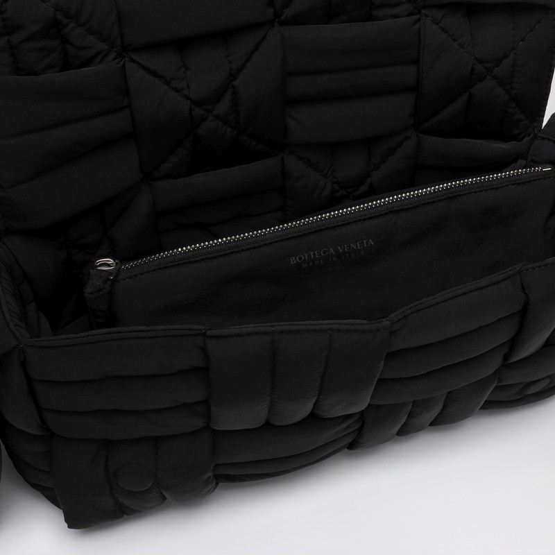 Bottega Veneta Black Padded Tech Cassette Bag In Black