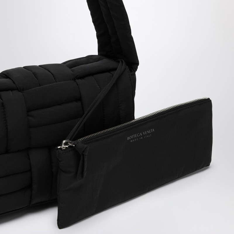 Bottega Veneta Black Padded Tech Cassette Bag In Black