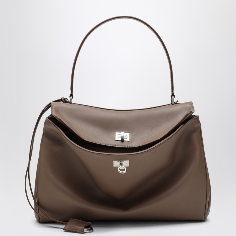 Medium Rodeo bag in taupe smooth calfskin