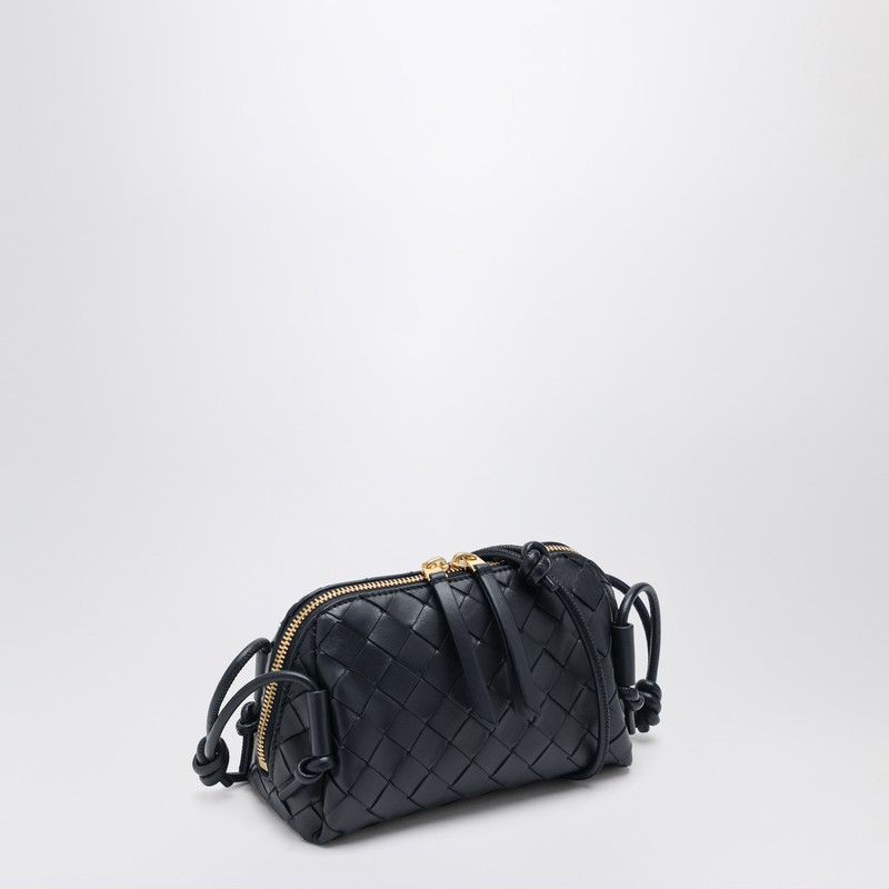 Bottega Veneta Midnight Blue Intrecciato Concert Pouch In Blue