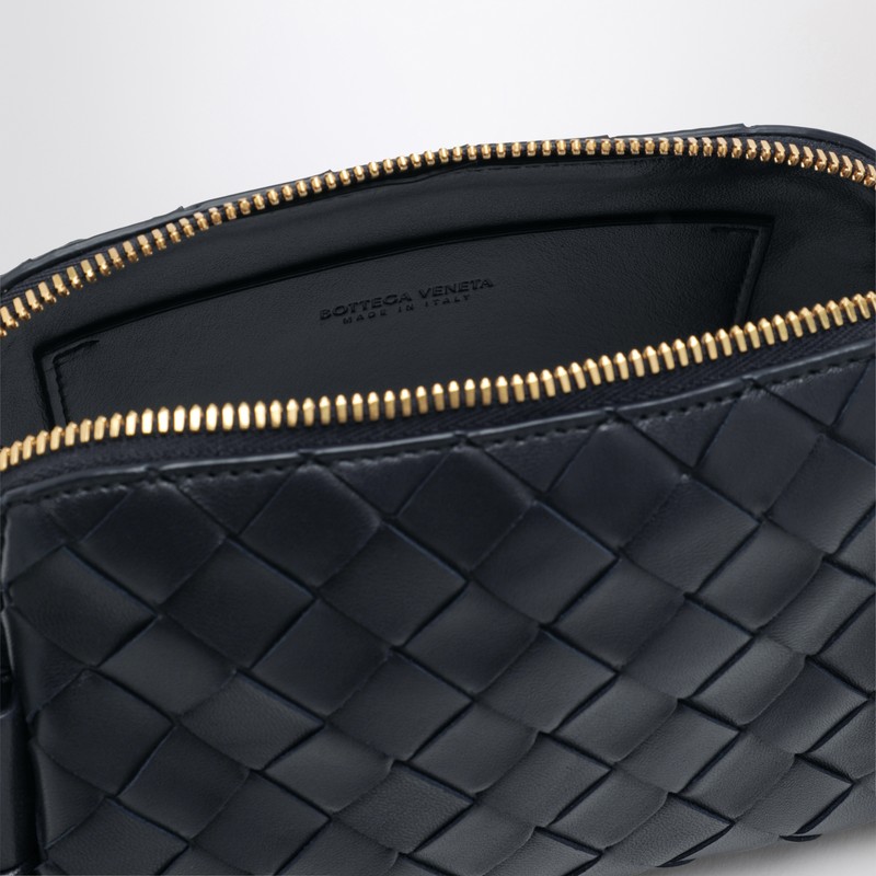 Bottega Veneta Midnight Blue Intrecciato Concert Pouch In Blue