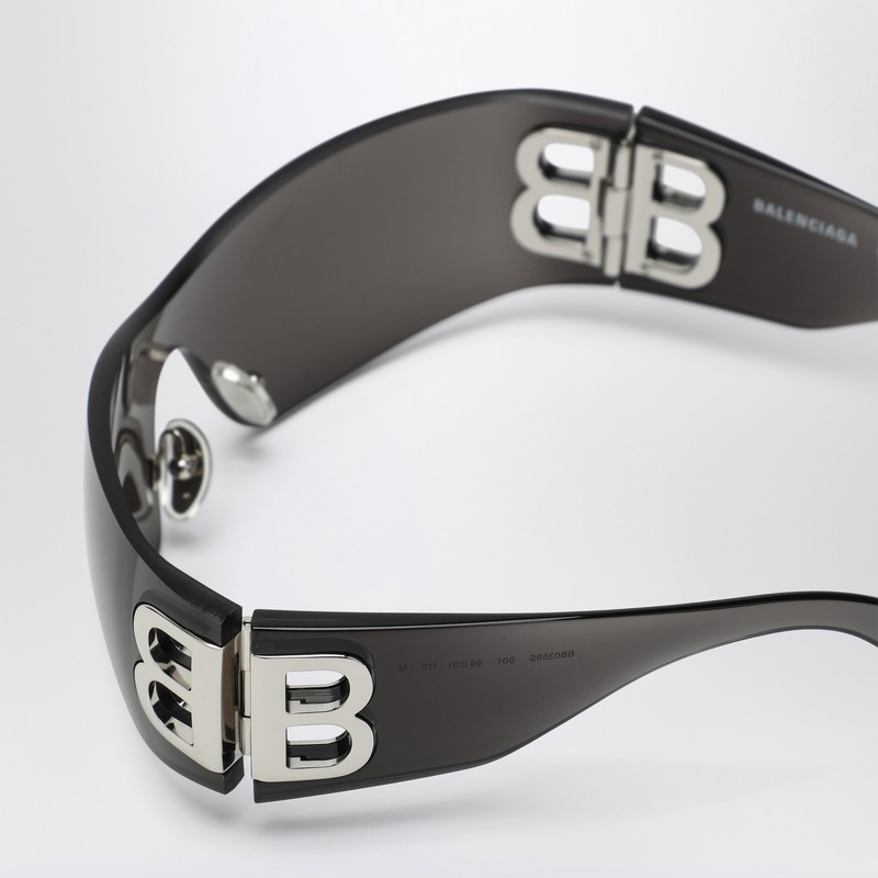 Balenciaga Bossy Mask Black Sunglasses In Black