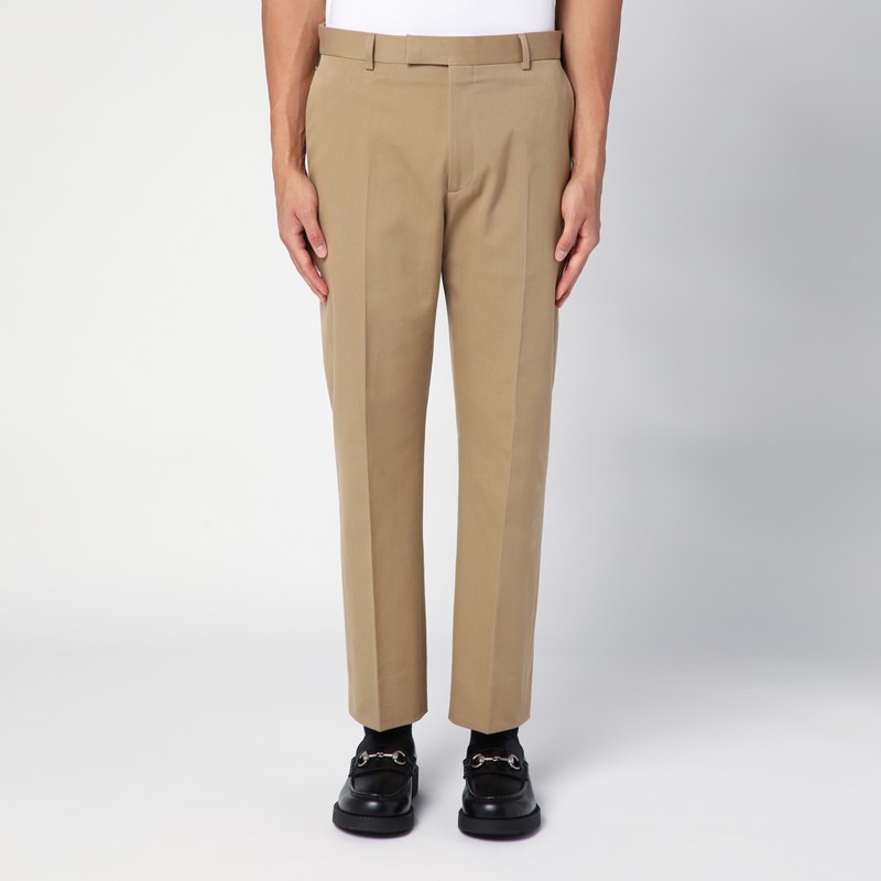 Beige cotton trousers