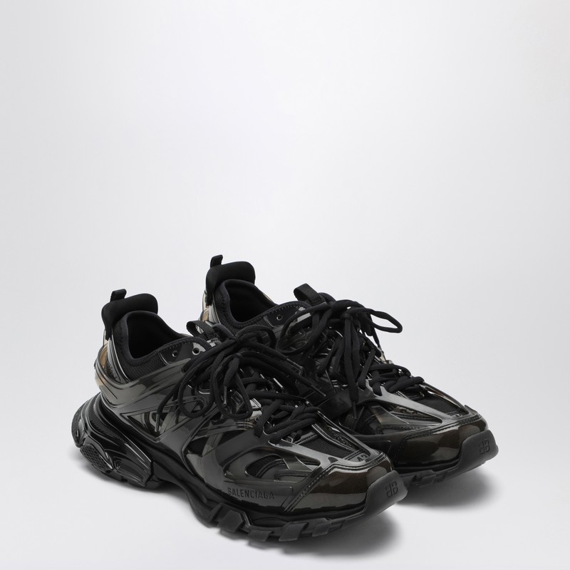 Balenciaga Track Rubber And Mesh Sneakers In Black