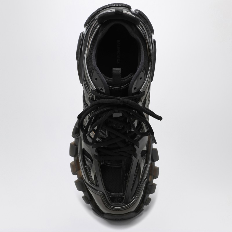 Balenciaga Track Rubber And Mesh Sneakers In Black