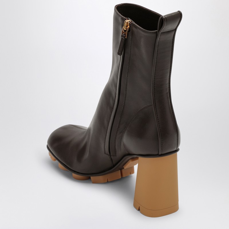 Bottega Veneta Shore 70 Nappa Leather Ankle Boots In Brown