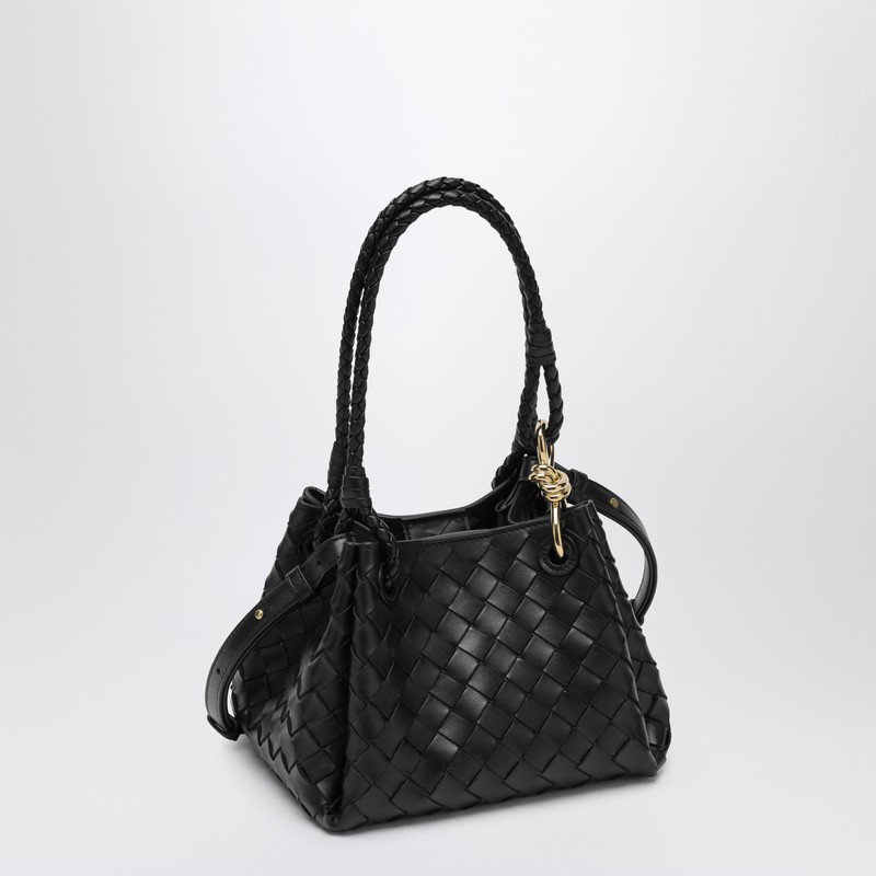 Bottega Veneta Small Black Parachute Bag In Black