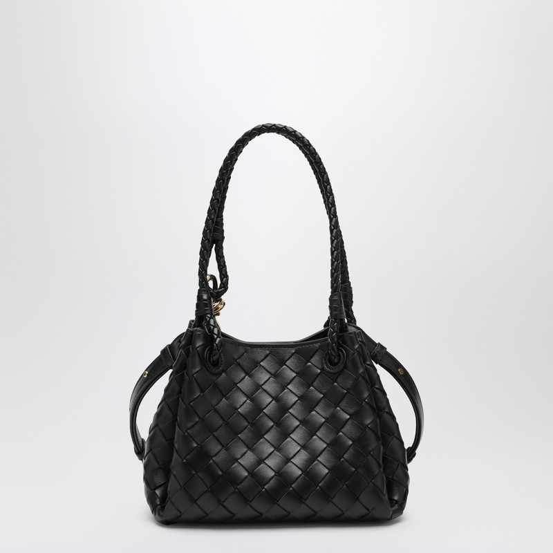 Bottega Veneta Small Black Parachute Bag In Black