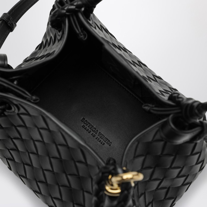 Bottega Veneta Small Black Parachute Bag In Black