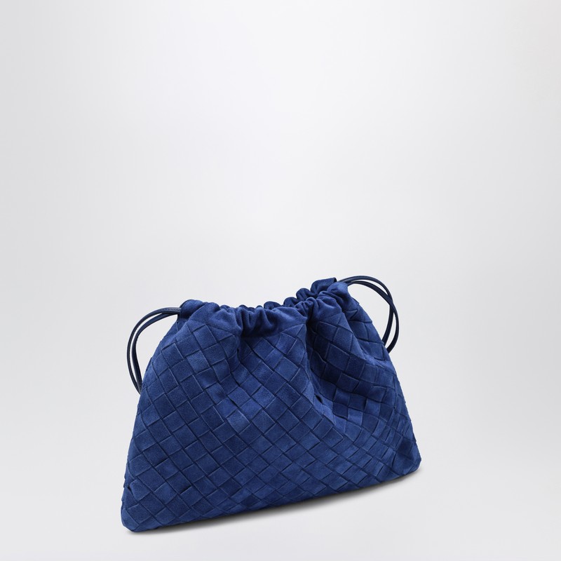 Bottega Veneta Royal Blue Suede Intrecciato Dustbag In Blue