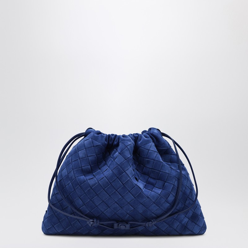 Bottega Veneta Royal Blue Suede Intrecciato Dustbag In Blue