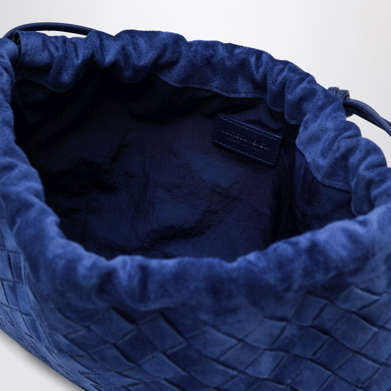 Bottega Veneta Royal Blue Suede Intrecciato Dustbag In Blue