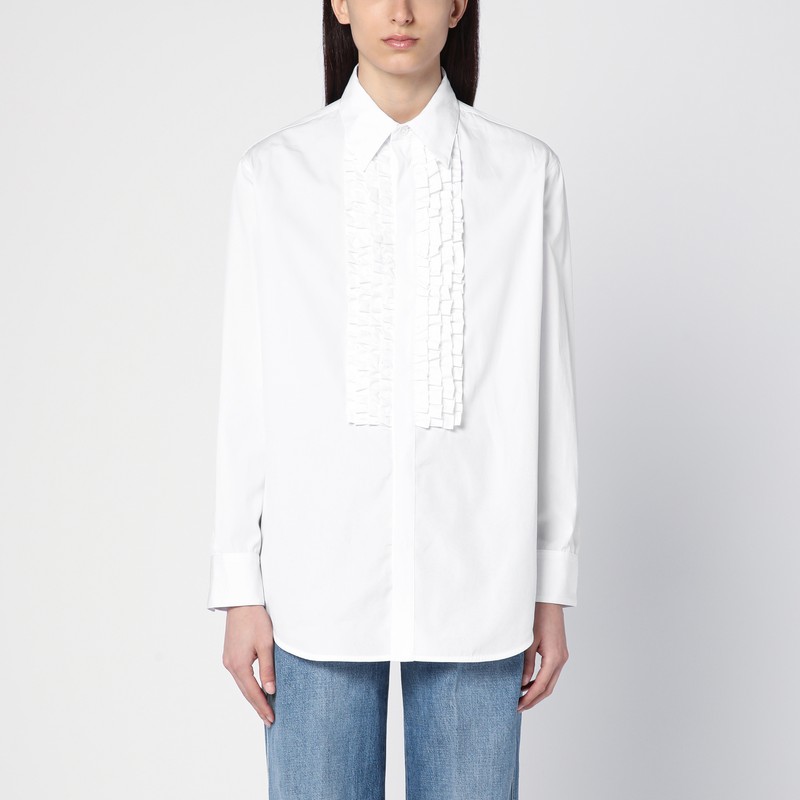 Bluse mit Rüschen aus Popeline - Bottega Veneta - Modalova