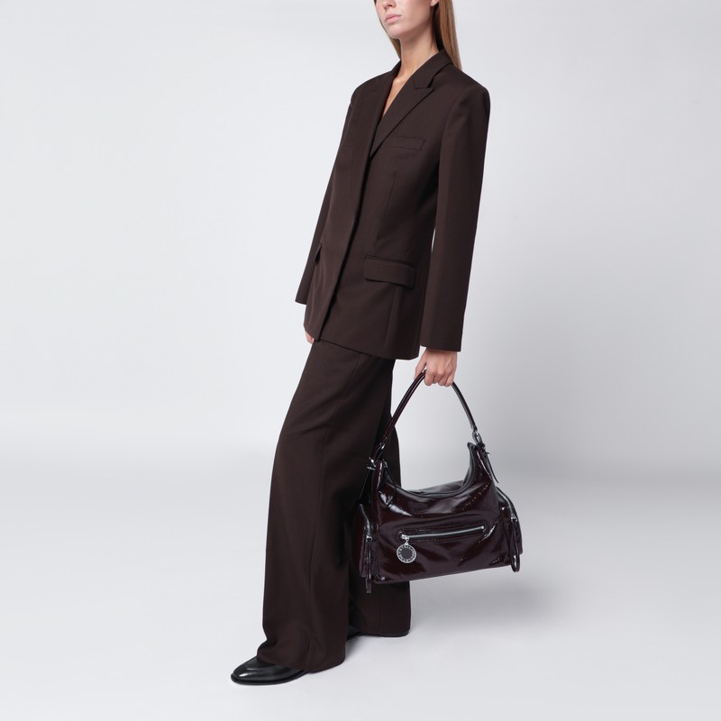 Stella Mccartney Dartmoor Shoulder Bag In Eggplant Color In Burgundy