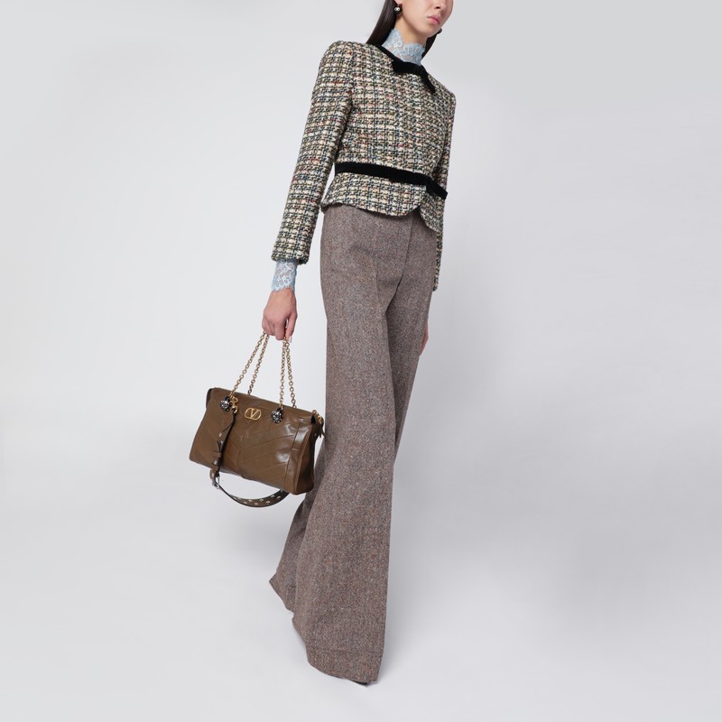 Valentino Garavani Multicolored Patterned Wool-blend Jacket In Multi