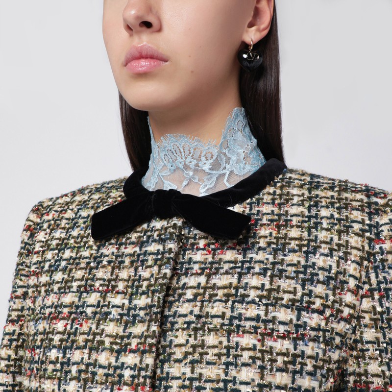 Valentino Garavani Multicolored Patterned Wool-blend Jacket In Multi