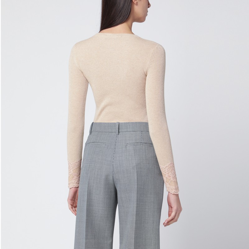 Valentino Alabaster Cashmere Sweater In Neutral