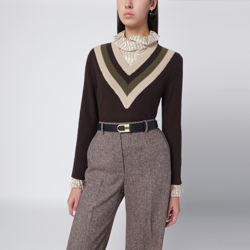Brown/beige wool sweater