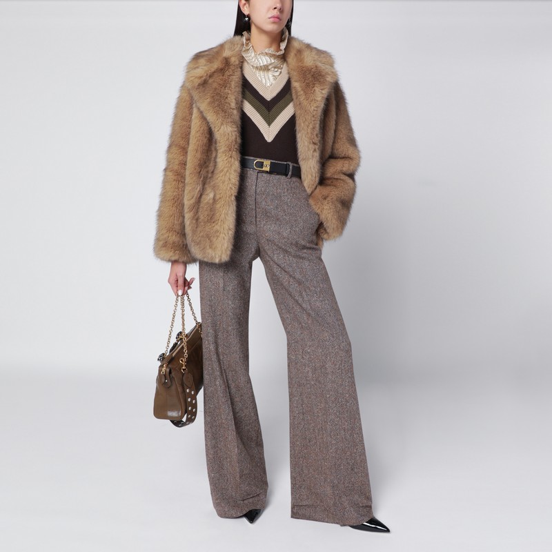 Valentino V-neck Sweater In Wool And Cashmere In Multi