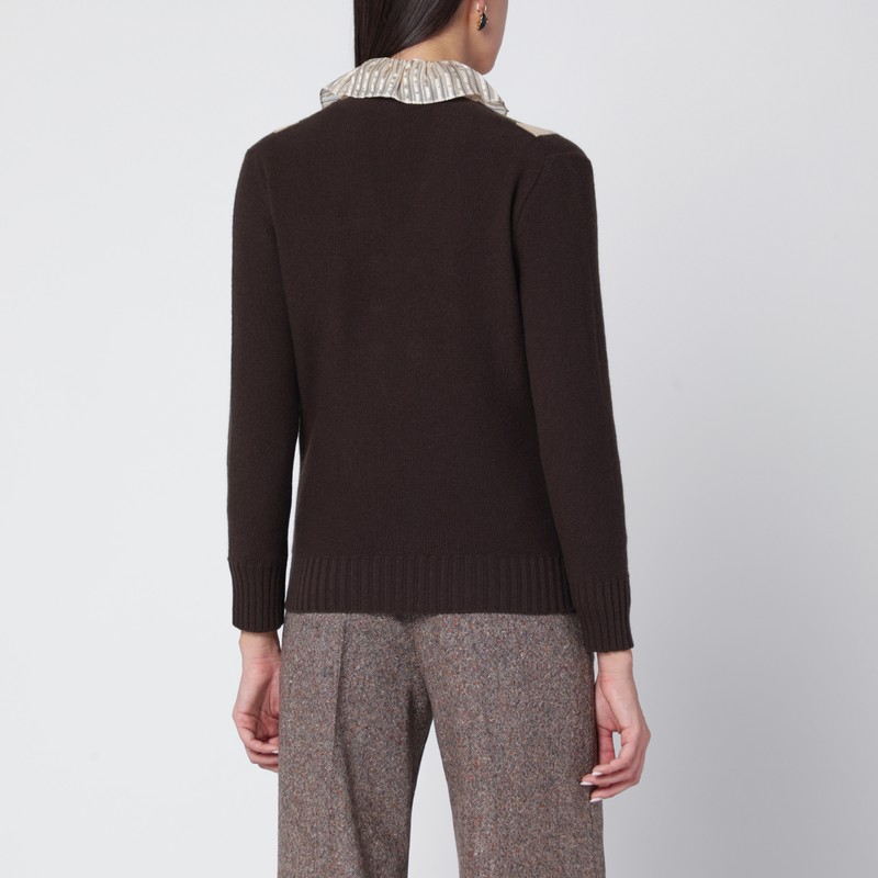 Valentino V-neck Sweater In Wool And Cashmere In Multi