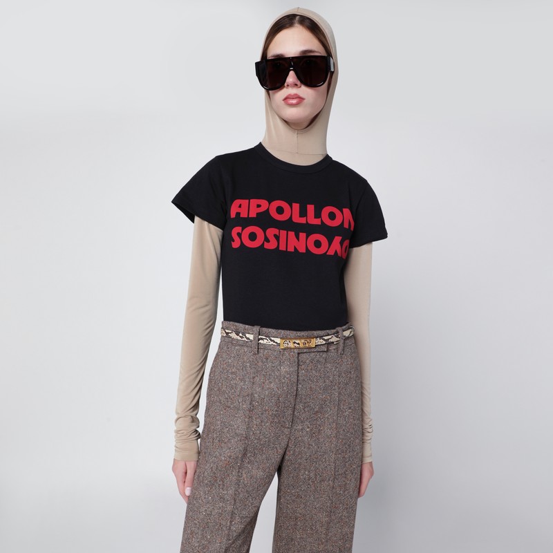 Black T-shirt with Apollon/Dionysos print