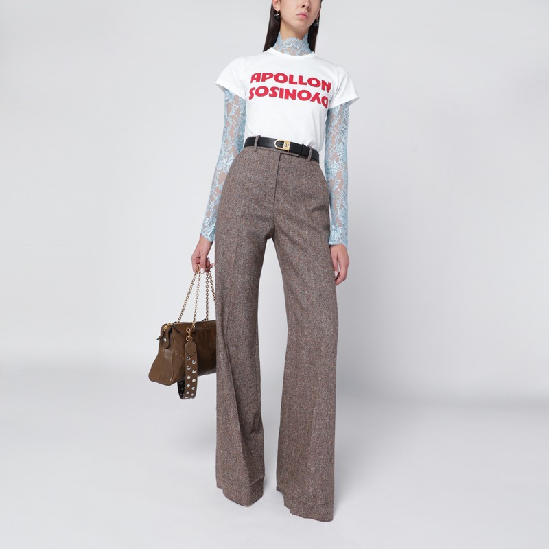 Valentino White T-shirt With Apollon/dionysus Print In Multi