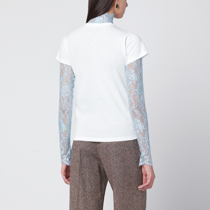 Valentino White T-shirt With Apollon/dionysus Print In Multi