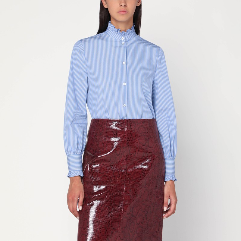 Light blue striped shirt in cotton